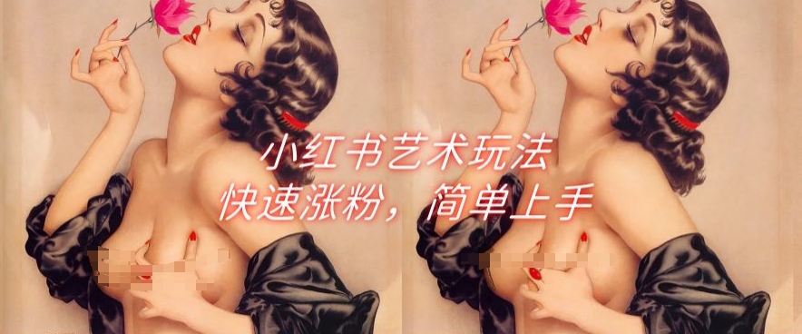 小红书艺术玩法,快速涨粉,简单上手