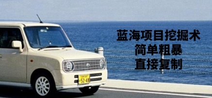 蓝海项目挖掘术,简单粗暴,直接复制
