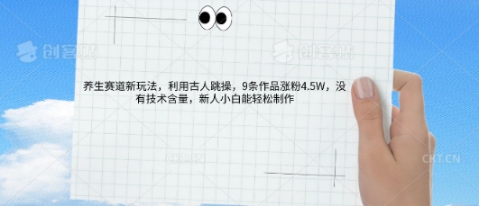 AI养生赛道新玩法,10条作品涨粉5.2W,操作简单,新人小白能轻松制作