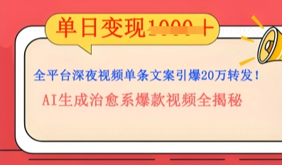 全平台深夜文案新风口:DeepSeek生成百万播放量金句,治愈系内容涨粉速度快4倍