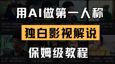 用AI做第一人称独白影视解说,手把手教学,保姆级教程