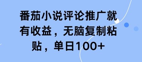 番茄小说评论推广就有收益,无脑复制粘贴,单日100+