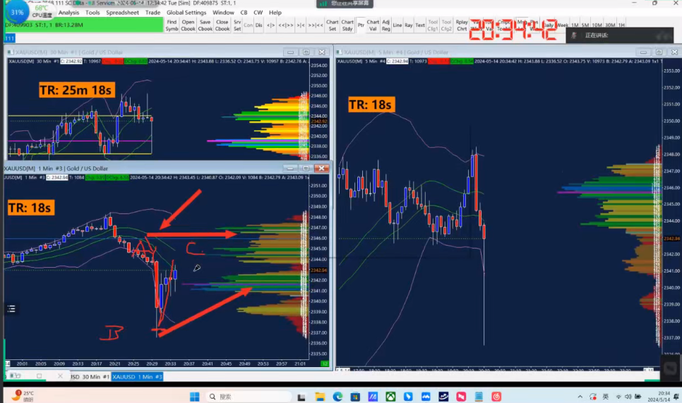 现货黄金张峻齐线下实战班全套课程高级交易员K订单流合集2024年4月5月