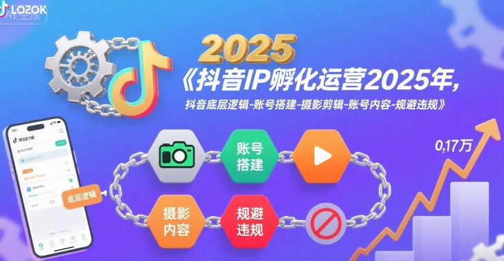 陈家乐-抖音IP孵化运营2025年，抖音底层逻辑-账号搭建-摄影剪辑-账号内容-规避违规